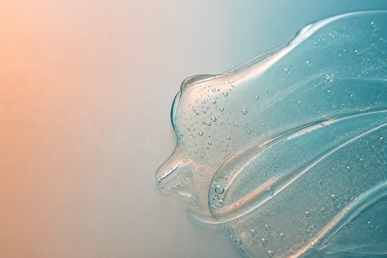 Translucent peel gel texture in close up